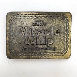 Vintage Kraft Miracle Whip Salad Dressing Belt Buckle Lewis Buckles Chicago